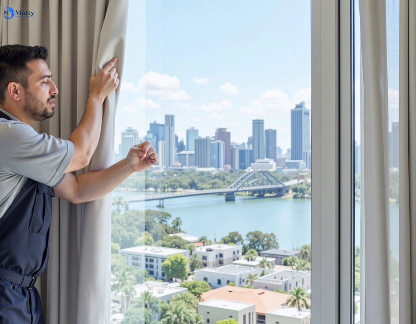 Professional curtain steam cleaning service caravan-head-nsw QLD by Matty Curtain Cleaning